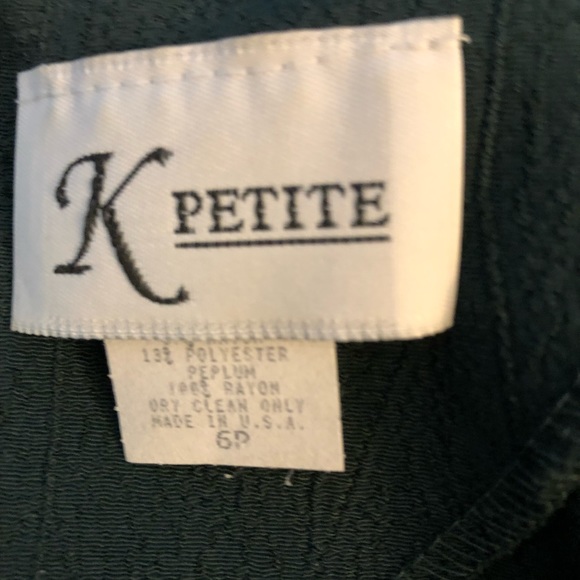 K Petite Green Dress & Jacket Set. 6P. Gauzy flowy lovely! - Picture 9 of 9